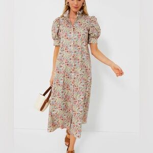 Tuckernuck Hyacinth House Red Floral Louisa Dress